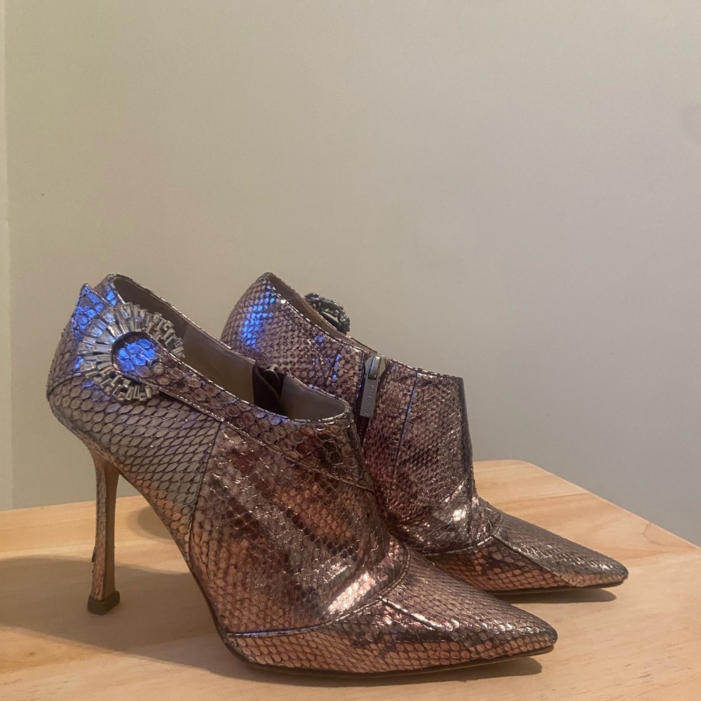 Jimmy Choo Snakeskin Print Stiletto Booties